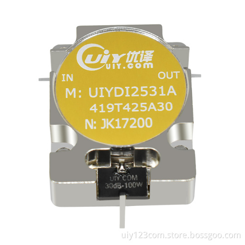 Low Insertion Loss 0.3dB VHF UHF Band 419 to 425MHz RF Drop in Isolators